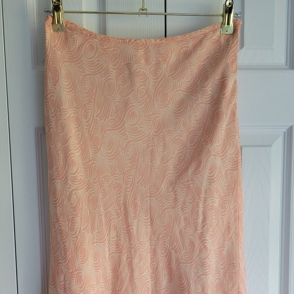 Peach 90s High low midi skirt